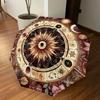 1pc Astrology Flowers Automatic Open/Close Umbrella with Windproof, 8-Rib Sturdy Canopy, Durable Ribs, Fashionable Design1202A