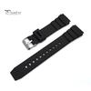 18–22 mm Herren-Armbanduhr aus schwarzem Silikonkautschuk, wasserdicht, für Sport-Armbanduhren