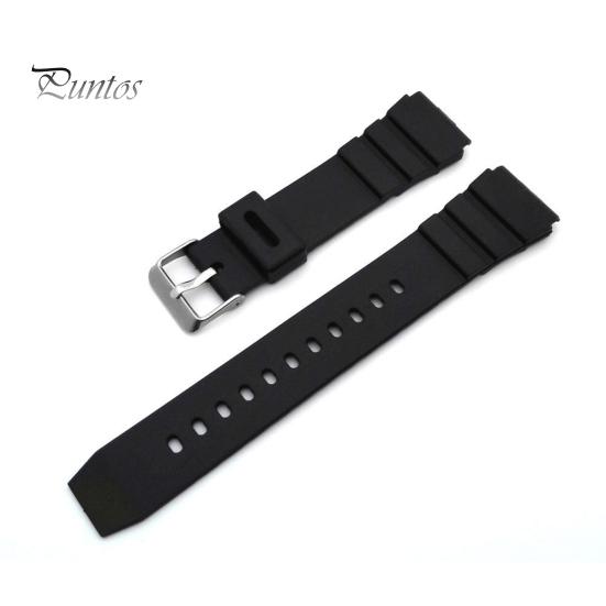18–22 mm Herren-Armbanduhr aus schwarzem Silikonkautschuk, wasserdicht, für Sport-Armbanduhren