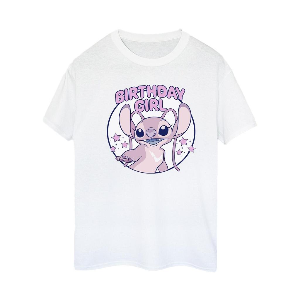Lilo & Stitch Womens/Ladies Birthday Girl Cotton Boyfriend T-Shirt
