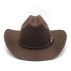 Men S Woolen Fedora Hat Large Brim Bell Top Sun Protection