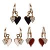 Love Heart Dangle Earrings Women Rhinestone Heart Drop Earrings Sparkling Earrings Valentine's Day Anniversary Gift for Her