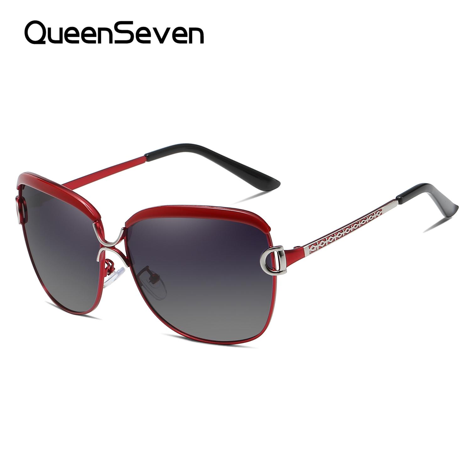 QueenSeven Металлические солнцезащитные очки унисекс для рыбалки и вождения на открытом воздухе, UV400 красный