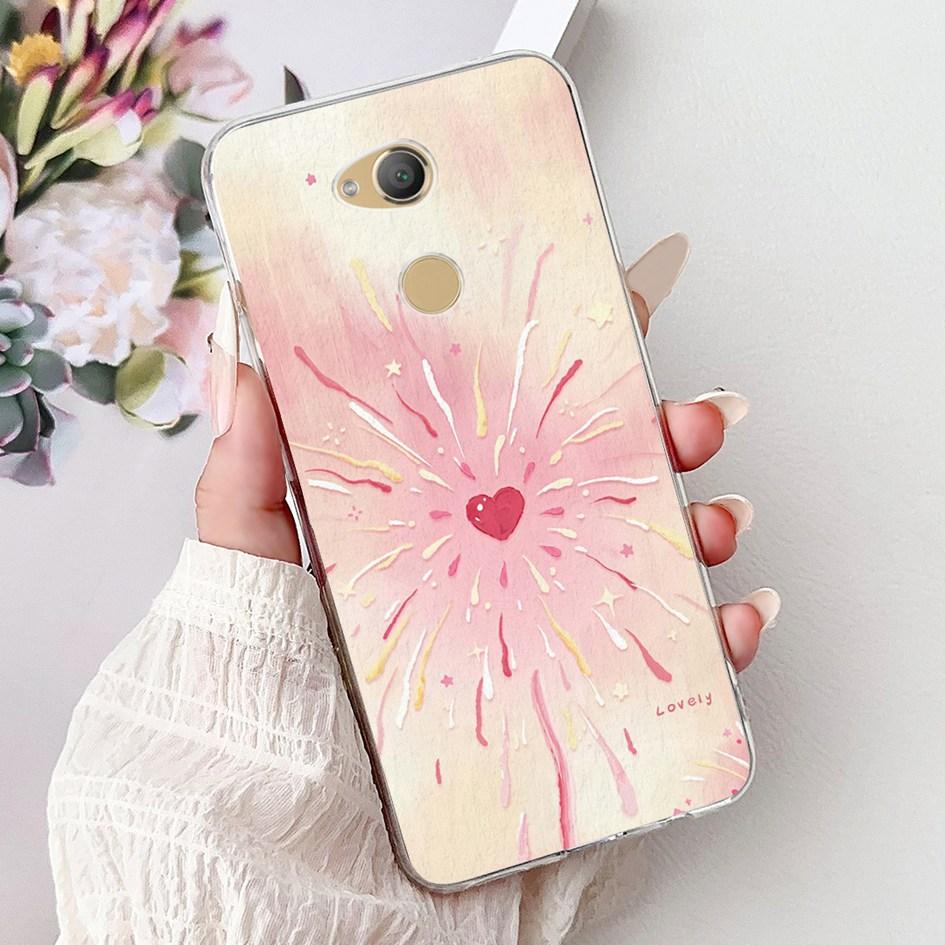 For Sony Xperia XA2 Case H3113 H3123 H3313 Cover Fashion Art Flower Painted Soft TPU Bumper on Sony Xperia XA2 Ultra H3213 Shell