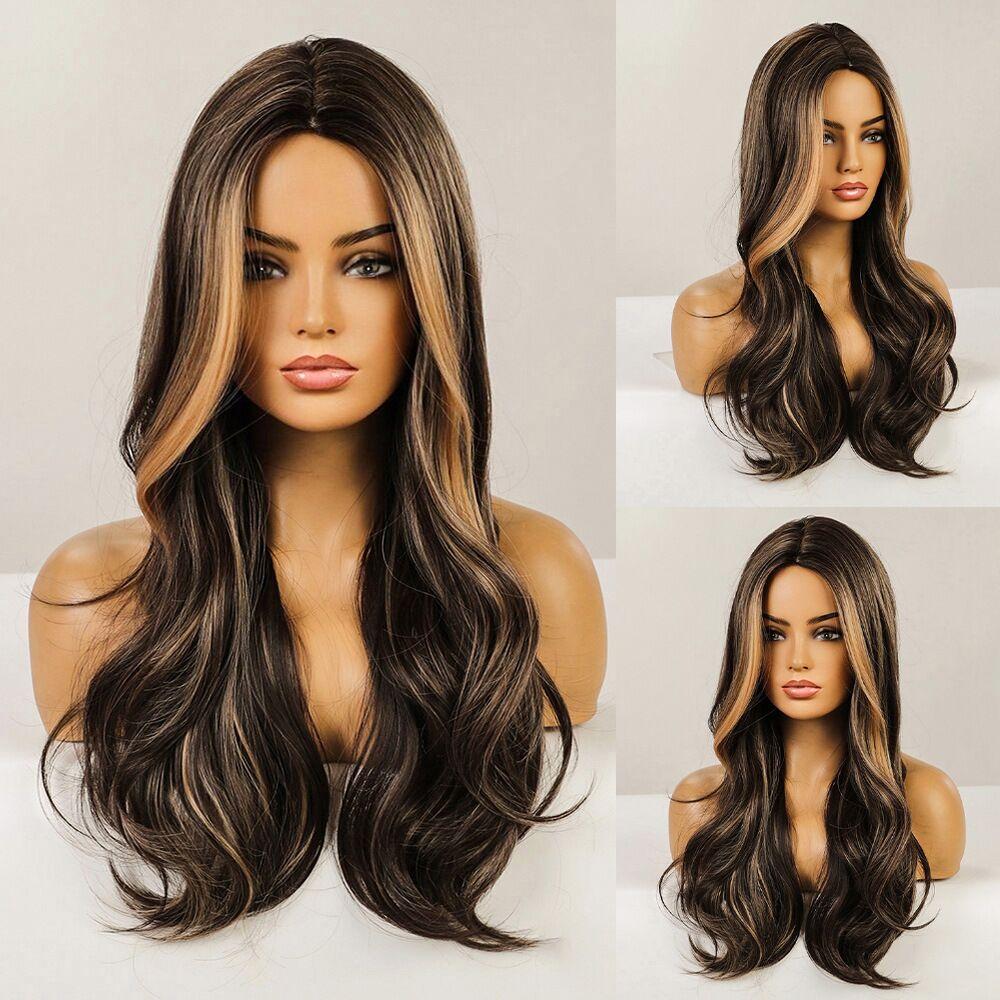 2025 Long Wavy Wig for Women Brown