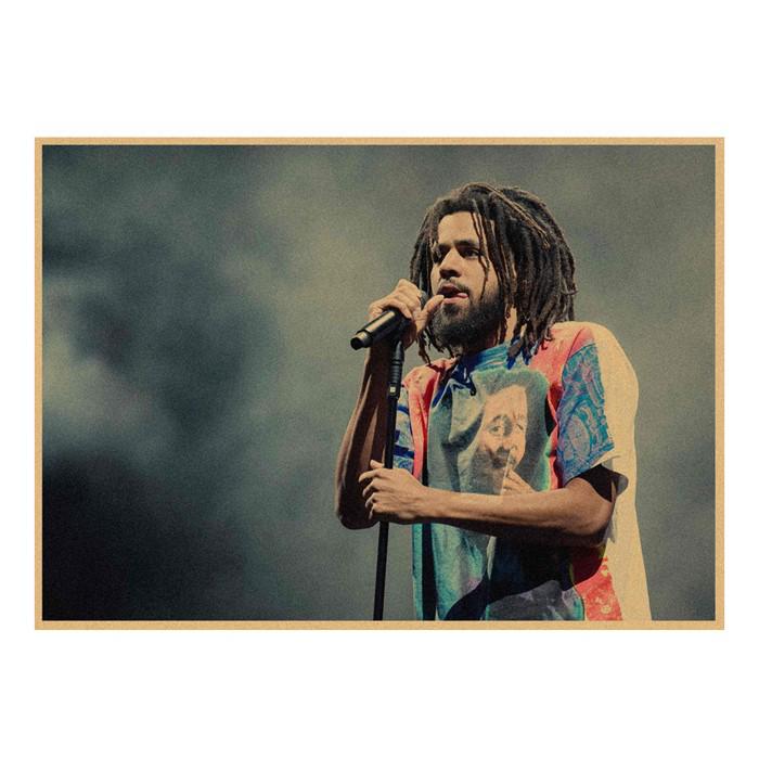 J. Cole & Lamar Rap Hip Hop Kraft Paper Wall Mural 491
