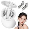 AISIDPIG Magnetic False Eyelashes - One-Piece Design, Ultra-Lightweight 3D Magnetic, No Adhesive or Eyeliner Needed, Reusable, Soft and Natural Look,