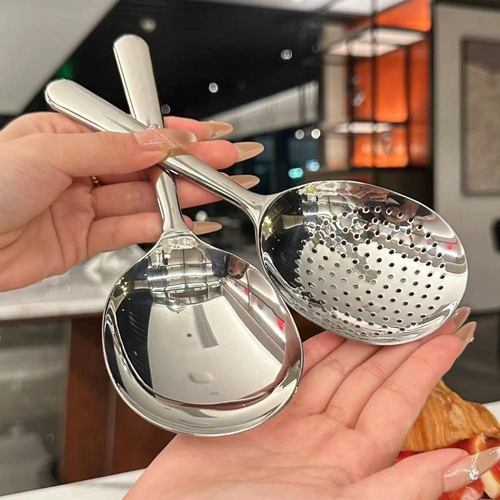 304 Stainless Steel Big Colander Rust-proof Serving Spoon Communal Spoon  Restaurants