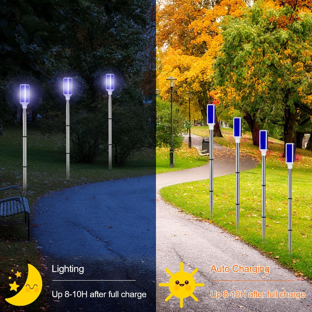 10Pcs Solar Powered Driveway Markers Reflective Driveway Lights Blue Landscape Driveway Reflectors For Snow Road Outdoor Yard Pa