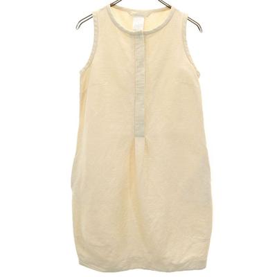S Max Mara Sem mangas peça única 42 Bege Mulher Usado