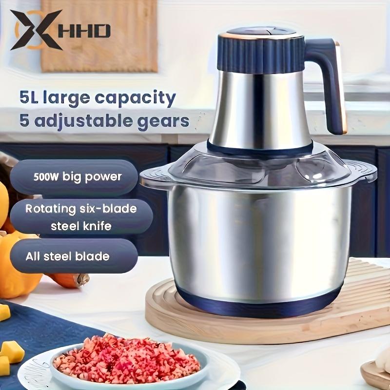 

1 УПАКОВКА Электрическая мясорубка из нержавеющей стали, машина для лапши, кухонный комбайн для измельченного мяса, овощей и фруктов, 500 Вт, американская вилка 5 liters синий