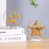 1PC Scandinavian Christmas Tree Elk Ornament Metal Decoration Home Living Room Office Christmas