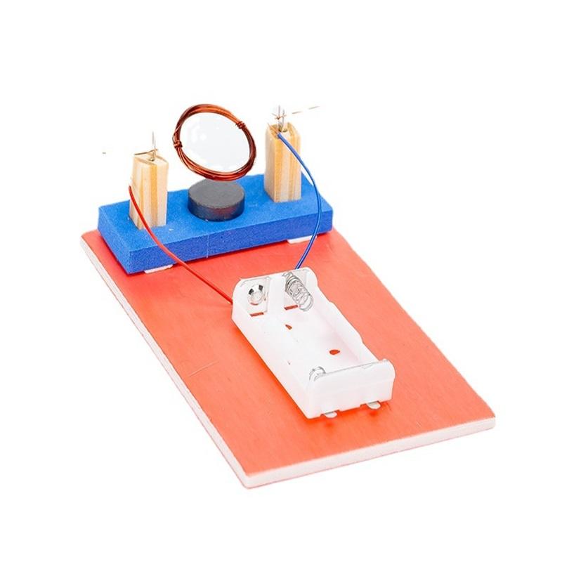 Модель электромагнитного электрического двигателя «Сделай сам» - Металлическая катушка Магнетизм Физика Научный эксперимент Пособия для студентов