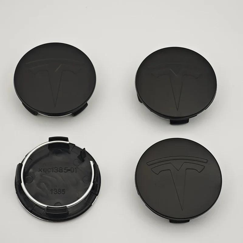 Car Sticker Tesla 56mm ABS Tesla Wheel Center Hub Cap Emblem Logo Car Rims Cover Hubcap For Tesla Model 3 Y X S Original Badge A