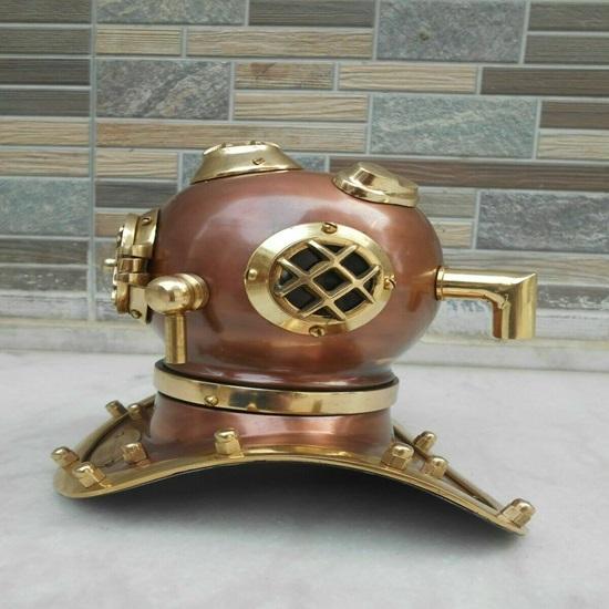 Pure Brass Copper Mark V Small Diving Helmet