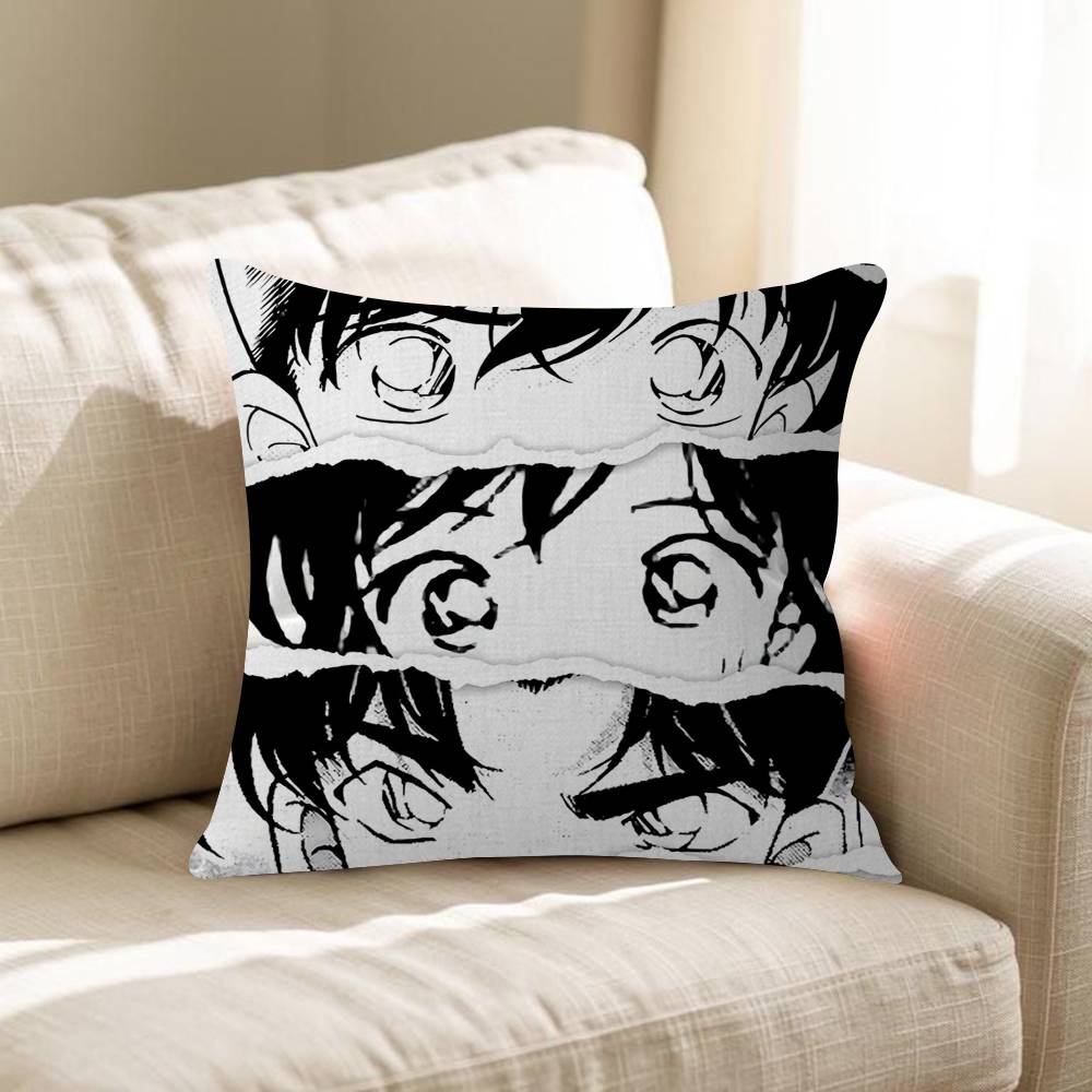 DDetective CConan Personalized Pillow Cover Kids Bedroom Wild Party Decor Pillowcase Kid Birthday Shower Gift
