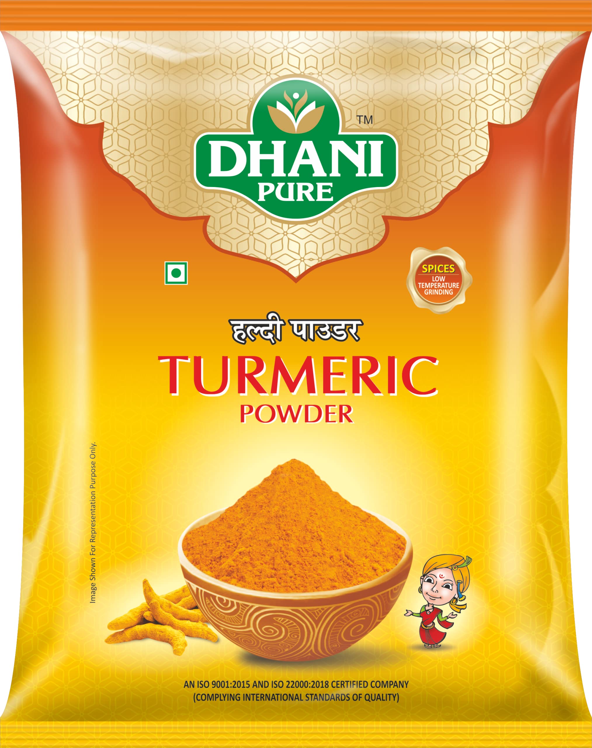 

DHANI PURE Turmeric / Haldi Powder ( 500g ) | Premium Quality | High Curcumin | Freshly Grounded | Indian Spice Perfect For Cooking, Curries, Dri
