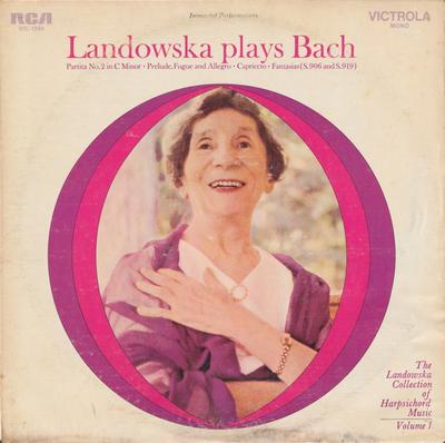 LP Record WANDA LANDOWSKA J.S. Bach Landowska Plays Bach VIC1594 RCA VICTROLA 1971 US Classical Used