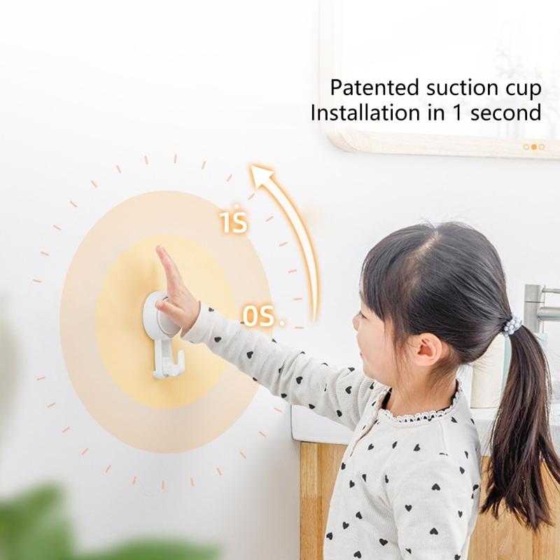 4er-Pack Hochfeste Vakuum-Saug-Duschhaken Effiziente Badezimmer-Wandhänger für Handtücher, Bademäntel, Küchenutensilien