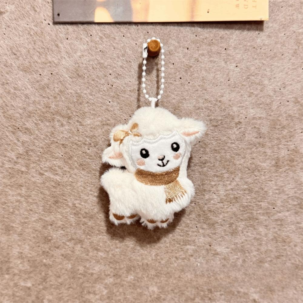Soft Material Backpack Pendant Plush Texture Lamb Pendant Adorable Lamb Keychain Daily Carry