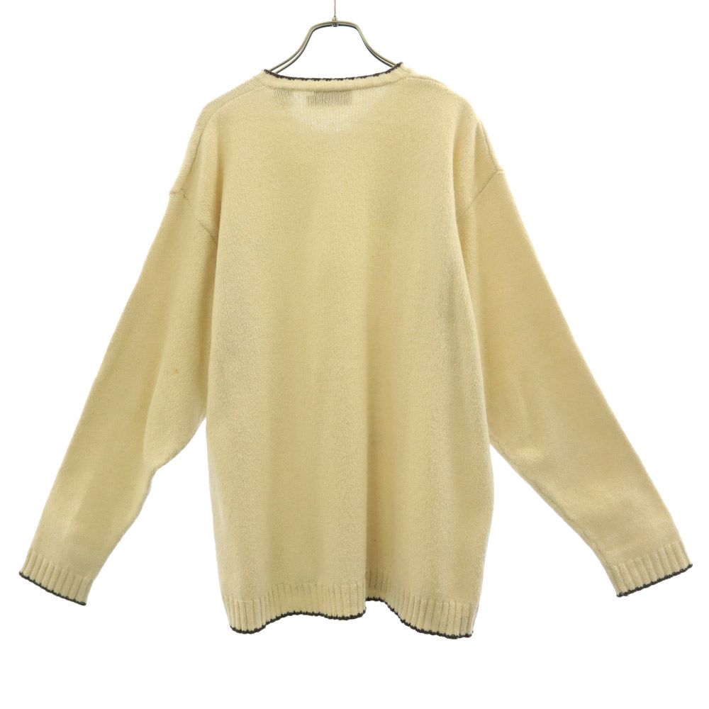 Timberland 90s Long Sleeve V Neck Sweater L White Knit Old Vintage Men's Used