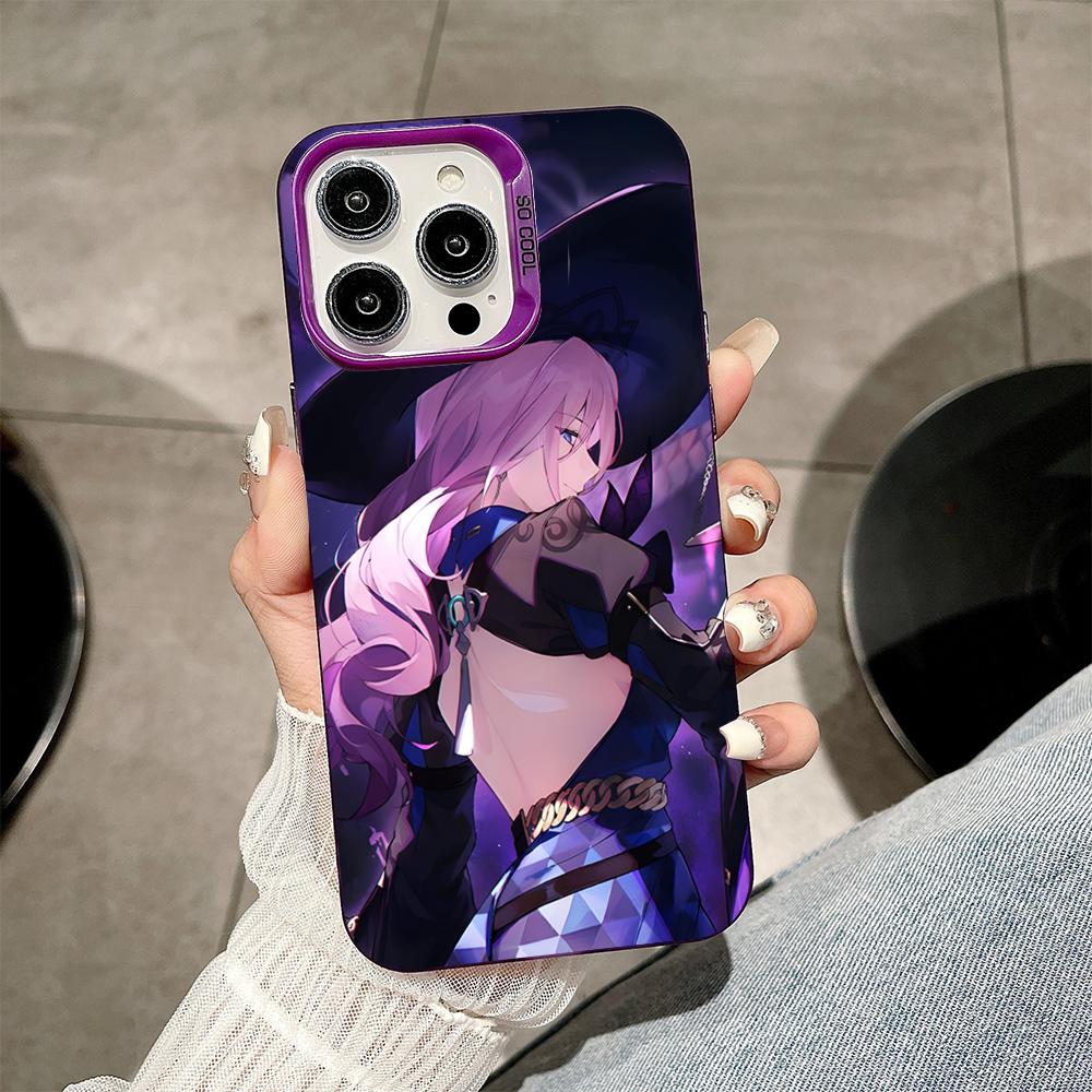 HSR Jade Purple Translucent Mobile Phone Case for iPhone 17 16 15 14 13 12 11 X XR XS Air Pro Max Plus Colorful Cover