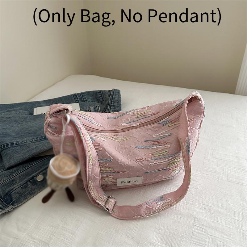 Large Capacity Summer 2024 Trendy Canvas Tote Bag Fashionable Street Style Shoulder Bag