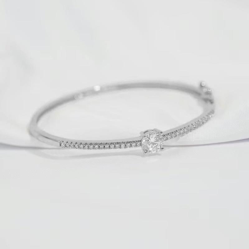 Huitan Простой Стильный Браслет для Женщин Полностью Блестящий Цирконий Роскошный Свадебный Аксессуар Модный Универсальный Прямая Поставка