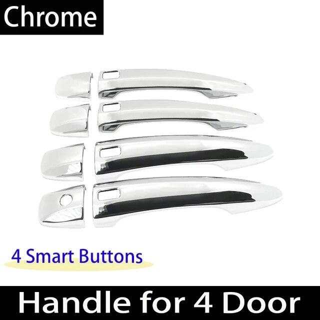 Styling Chrome Gloss Black For Nissan Sentra Sylphy B18    Carbon Fiber Exterior Door Handle Sticker Car Accessories