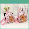 Capybara Preschool Children Nylon Crossbody Bag Animal Pattern Everyday Design