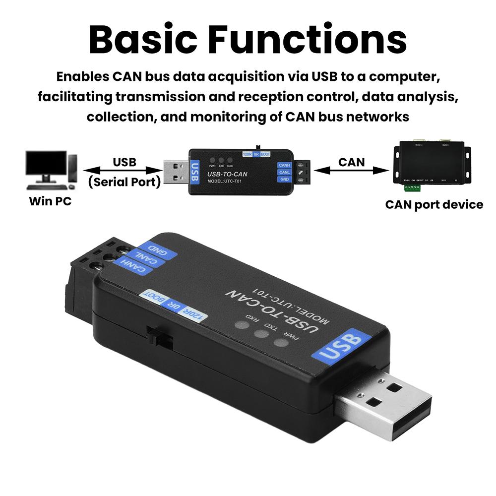 CAN Snalyzer USB To CAN Module PCAN Firmware Usb To Can Adapter Analyzer Debugging Assistant SignalConverter for Can Communicate