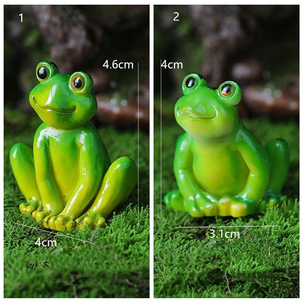 Mini Garden Frog Ornament Cartoon Micro Landscape Decoration Frog Figurines  Bonsai