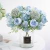 Chrysanthemum Roses Artificial Flower Bouquet for Vase Composition 32 Cm - Blue