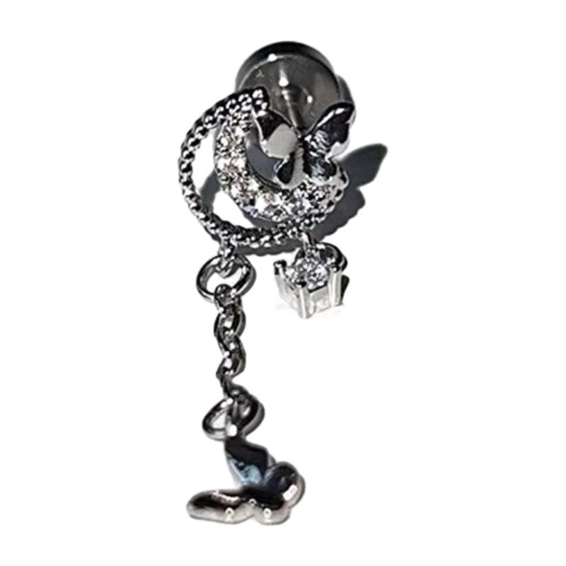 Y2K Ear Pins Butterfly Shaped Party Jewelry Gift Studs Earrings Ear Studs Alloy Material Party Jewelry for Women Girls