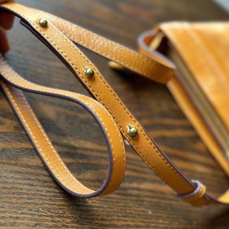 Johnature Casual Women Mini Bag Simple Solid Color Genuine Leather Versatile Small Bucket Shoulder & Crossbody Bags