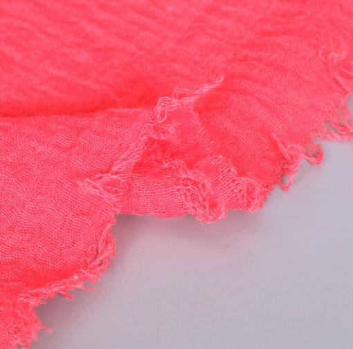 New Ethnic Oversize Muslim Crinkle Hijab Head Scarf Women Solid Bubble Cotton Shawls And Wraps Soft Big Linen Foulard Femme