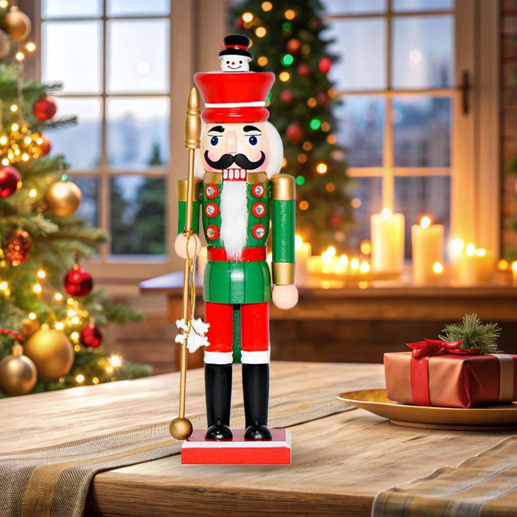 Nutcracker Figures Holiday Nutcracker Desktop Ornament 14 Inch Wooden Traditional Holiday Ornaments For Christmas Bookshelf