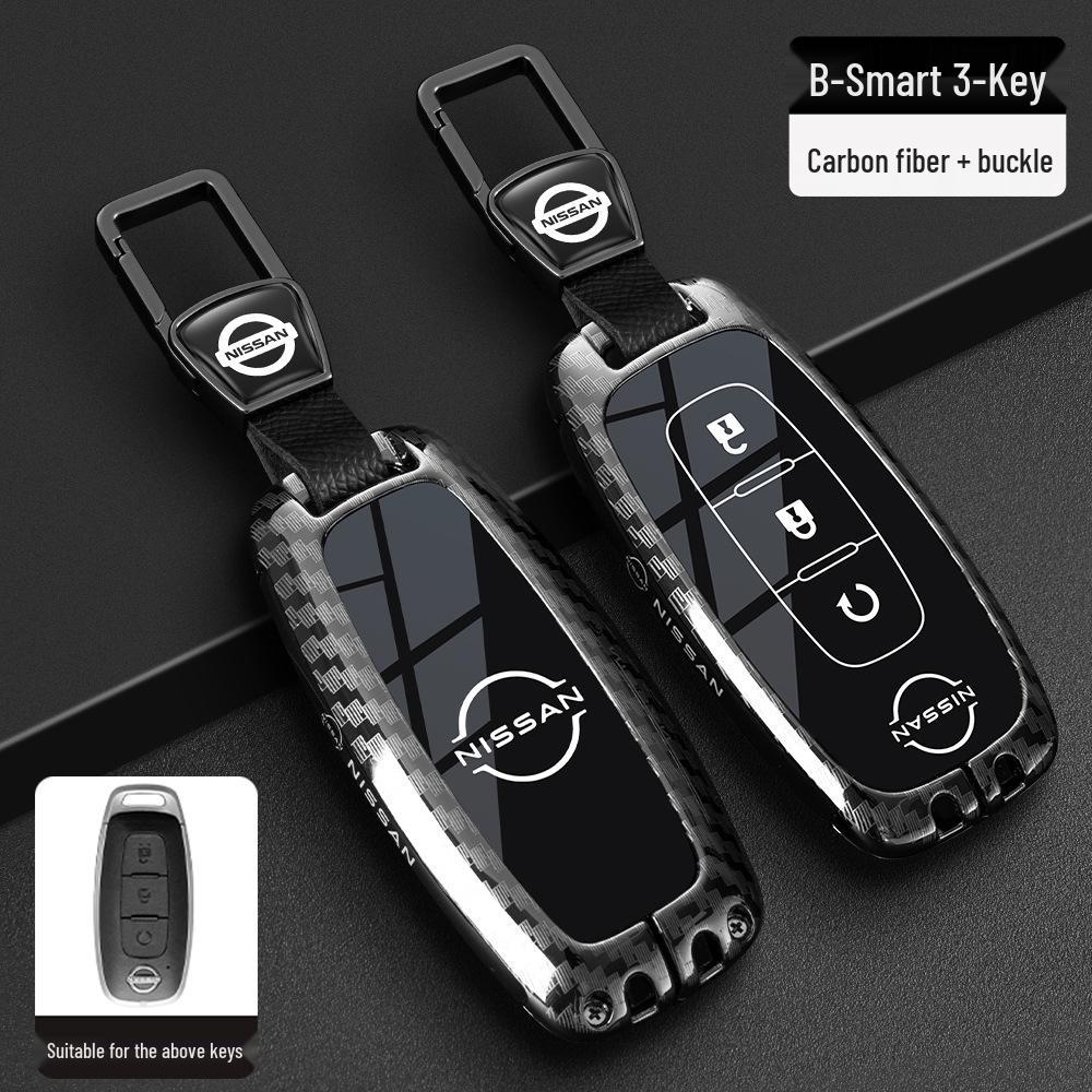Nissan Schlüsseltasche Abdeckung: Passt für neue Sylphy, Teana, Tiida, Qashqai, X-Trail, Bluebird Modelle, Inklusive Schlüsselanhänger für Männer