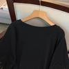Plus Size Women's Loose Round Neck Mid-Length Short Sleeve T-Shirt (Bust 150/160)