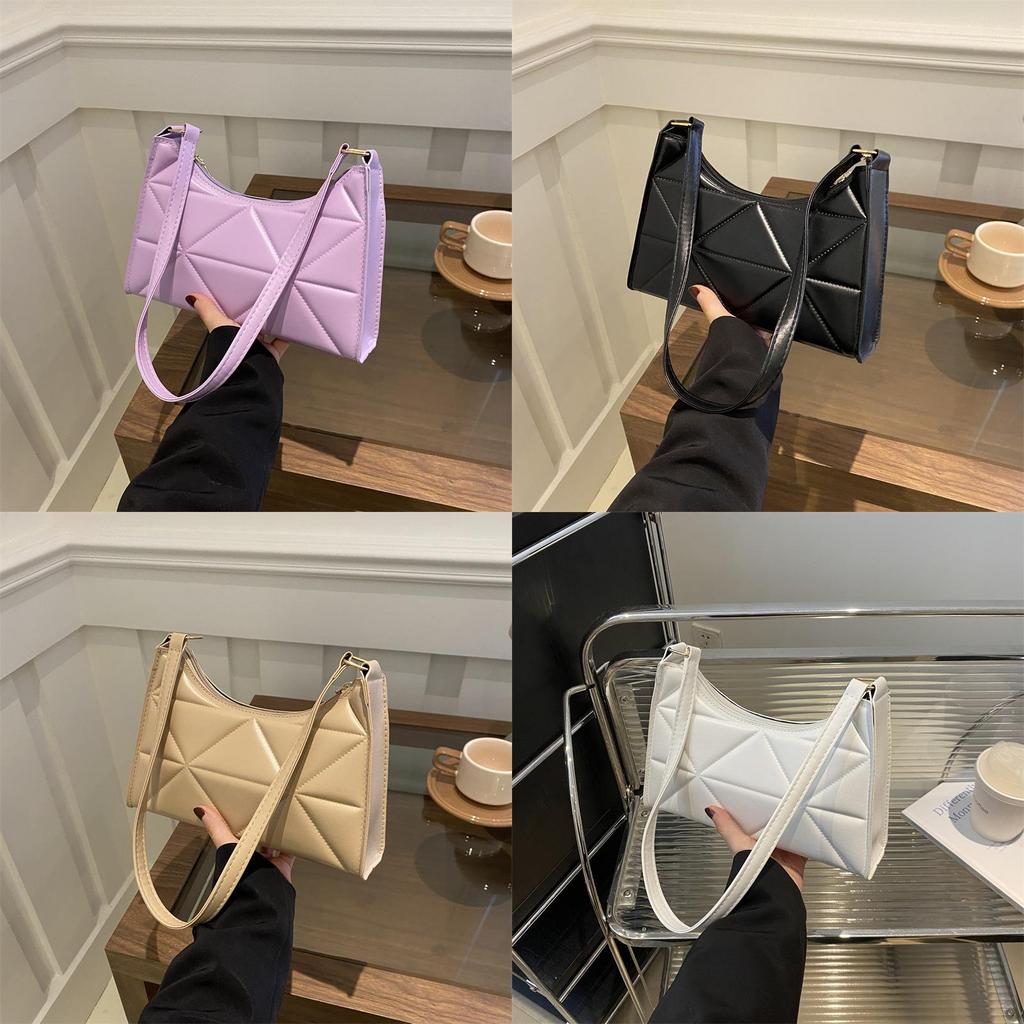 Urban Minimalist Pu Underarm Bag With Zipper Closure For Daily Use