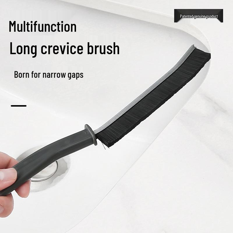 Multifunctional Hard Bristle Crevice Brush for Bathroom, Toilet, Kitchen, and Windows