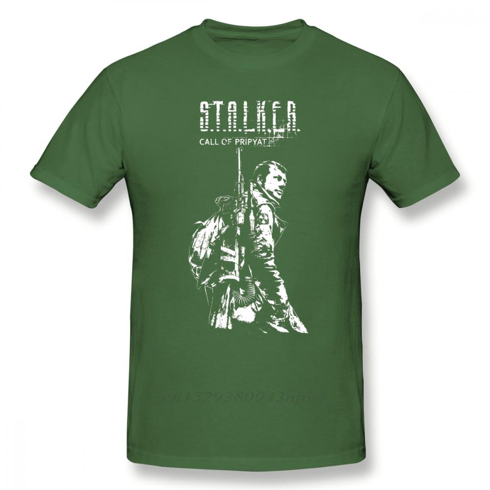 Stalker Game T Shirt Stalker COP White TShirt 100 Cotton Male Tee Shirt Print Casual ShortSleeve Plus size Awesome Tshirt