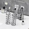 Edelstahl Zahnbürstenhalter Federförmig Schreibtisch Zahnbürste Zahnpasta Organizer Make-up Pinsel Halter für Badezimmer Tischplatte