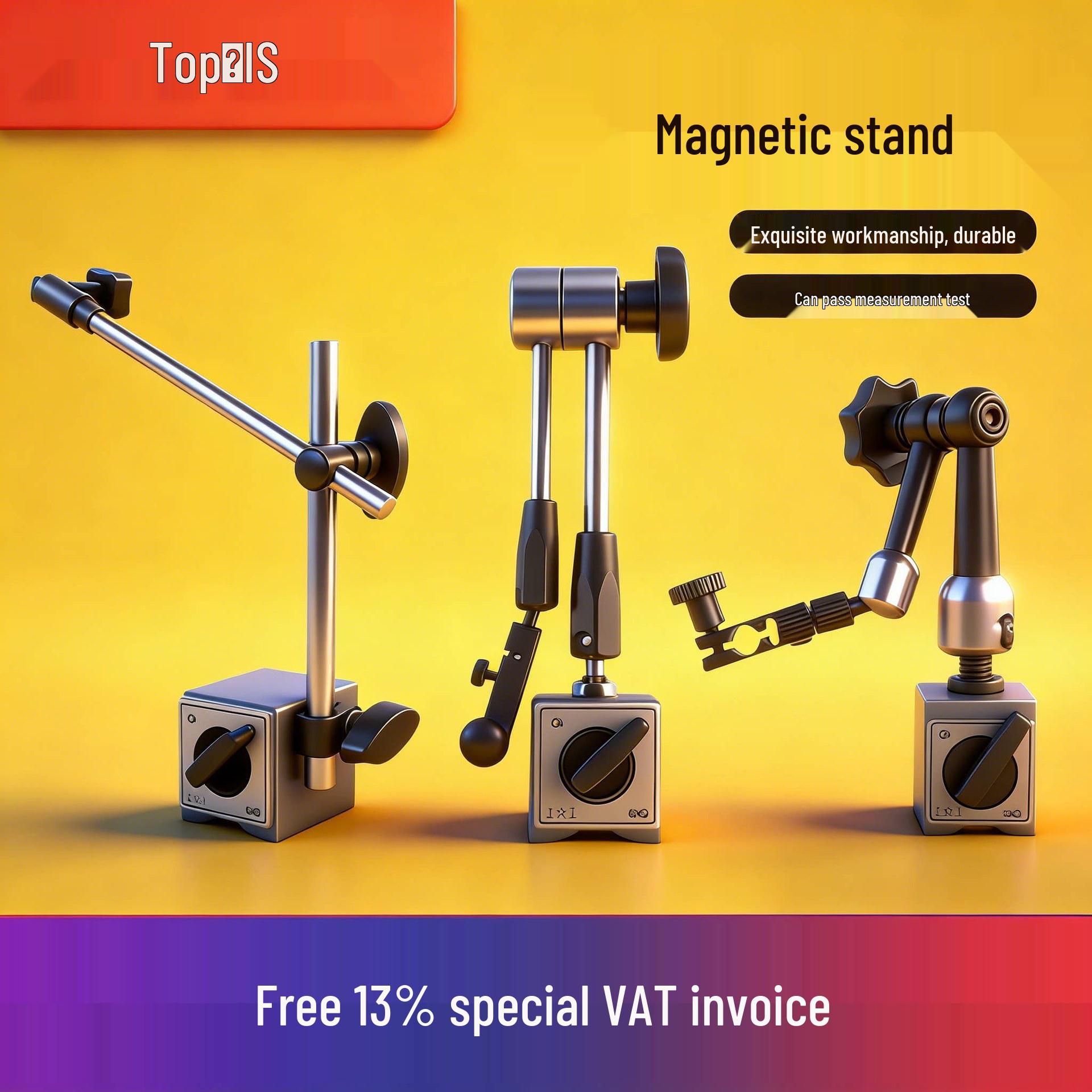Shanggong Universal Magnetic Base with Ball Joint, Double-Column, 60kg Support for Dial Indicator WCE-6CA Ball Type Large Indicator Stand