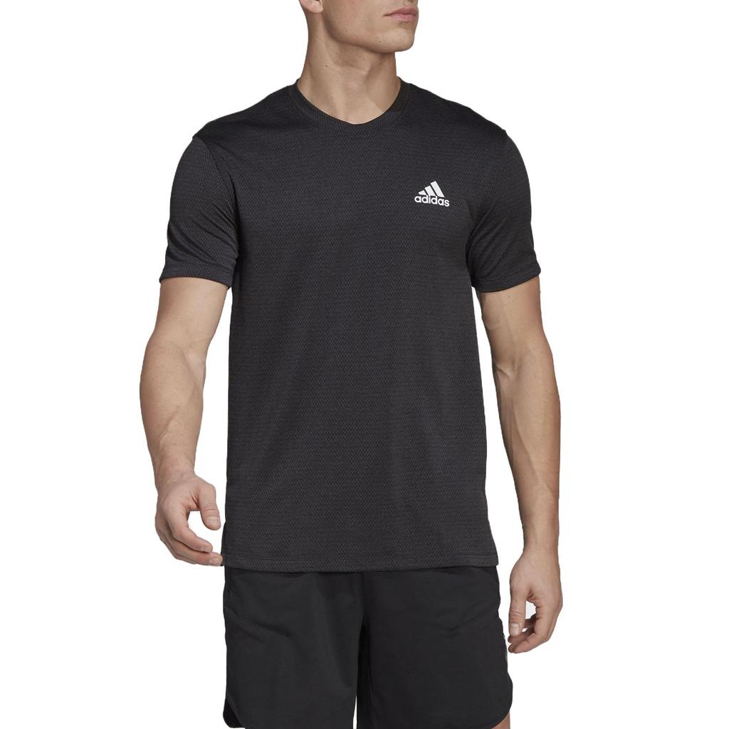 Adidas Logo Print Sports Fitness Short Sleeve T-Shirt Men Tops Black HT9052