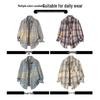:CHOCOOLATEit Men's American Style Loose Fit Plaid Long Sleeve Shirt