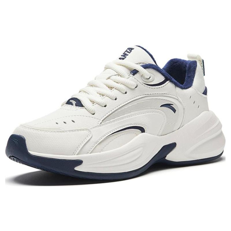 Anta ACE Abrasion Resistant Breathable Low Top Chunky Sneakers Women's White Sneakers 922338802-5