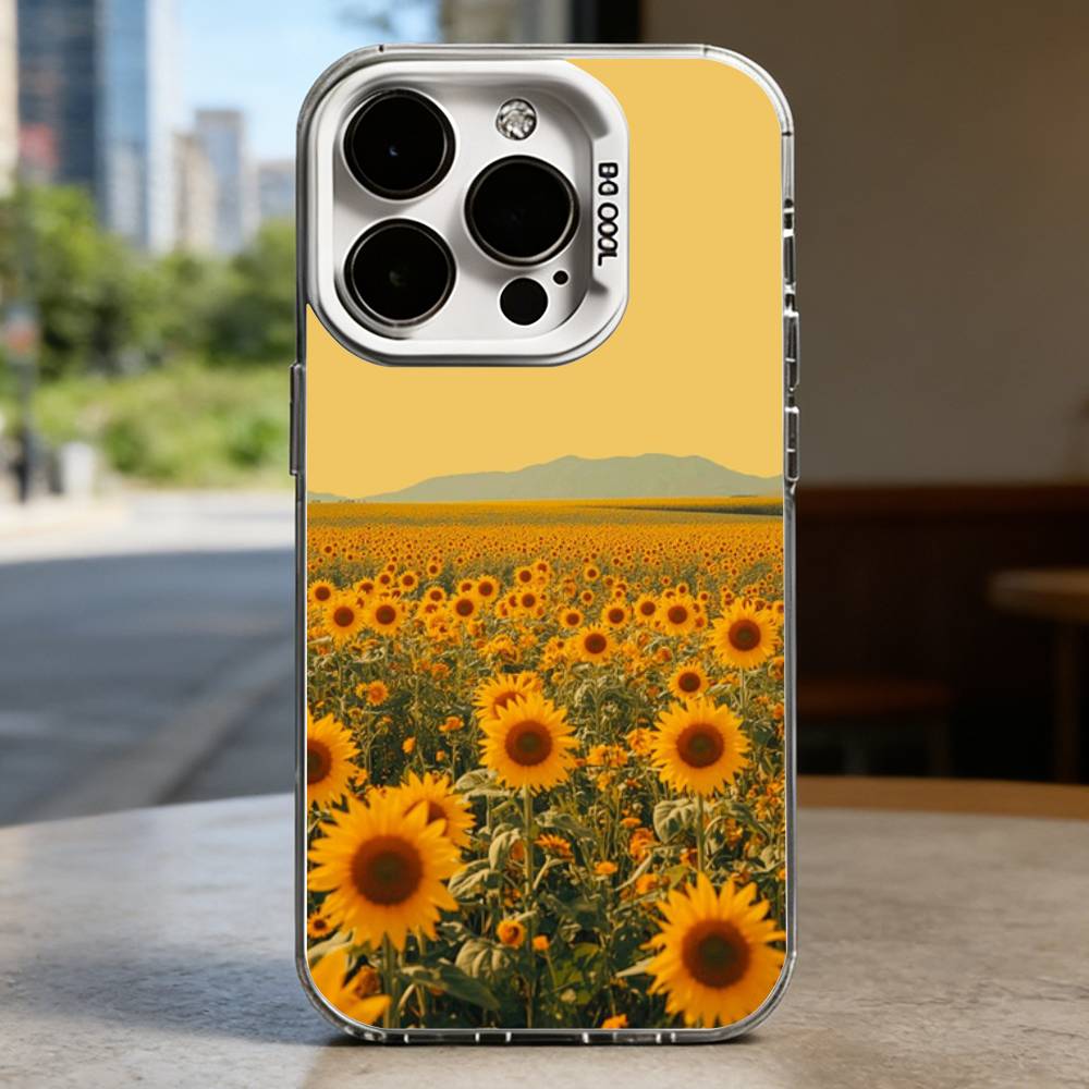 

Sunflower White Shockproof Phone Case For iPhone 16,15,14,13,12,11,Pro,XS,Max,Plus,Mini,SE iPhone16PRO