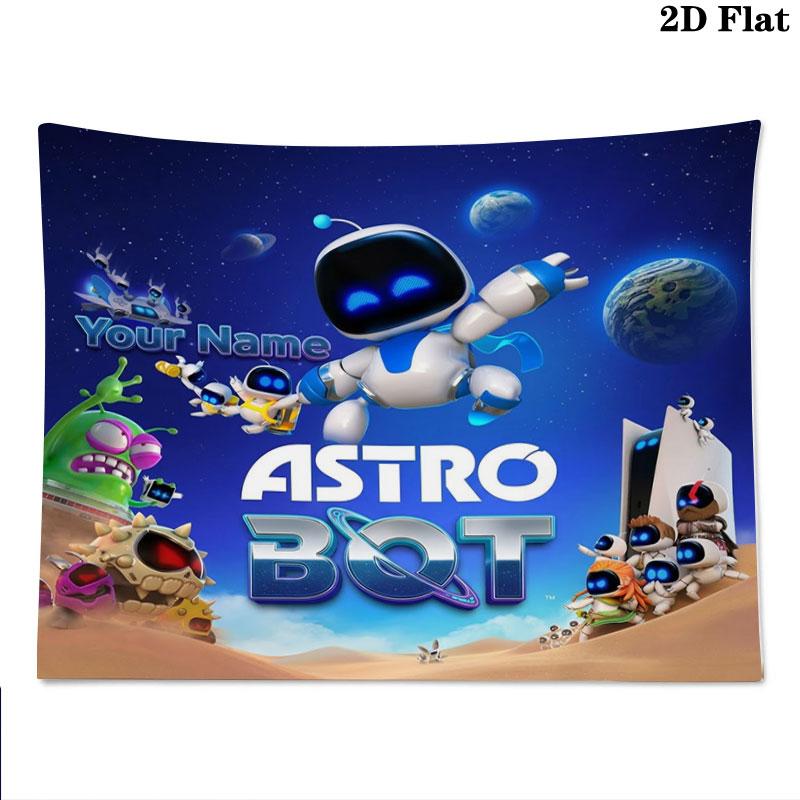 ASTRO BOT Custom Name Wall Tapestry Aesthetic Wall Hanging Printed Fabric Blanket Decorative Tapestries for Bedroom Living Room Home Decor