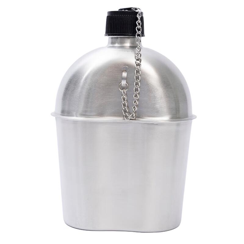 ZISIZ 1L Stainless Steel Wilderness Survival Kettle with Lunch Box